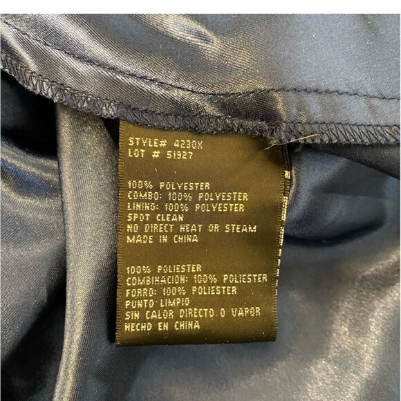 XSCAPE 4230XN Beaded Bodice Embellished Short Sleeve Chiffon Gown NWT - Picture 6 of 8